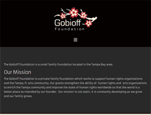 Tablet Screenshot of gobioff-foundation.org